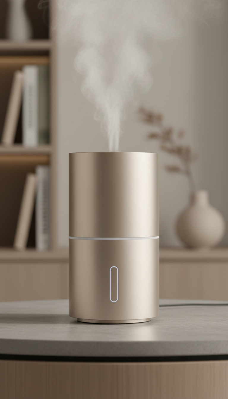 Tabletop Humidifier with Brushed Aluminum