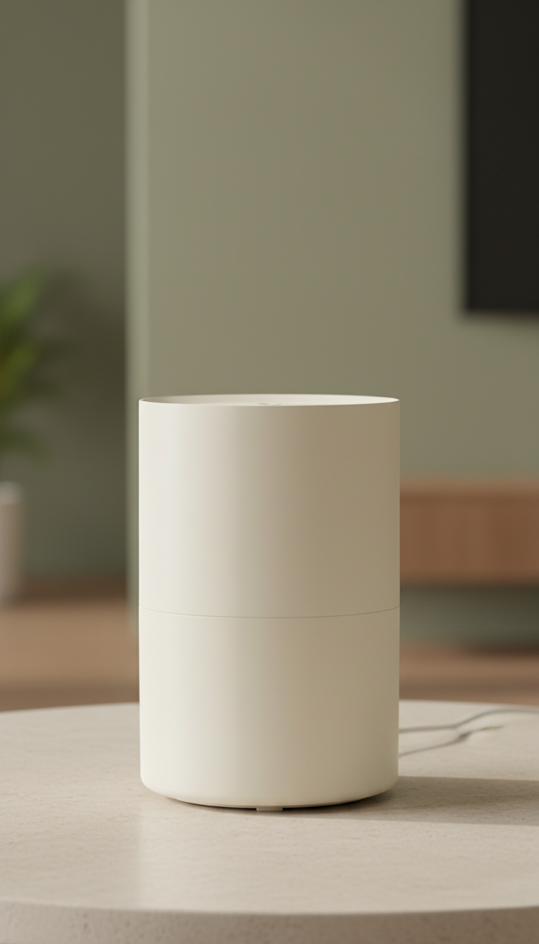 Tabletop Humidifier in Ivory Matte Finish