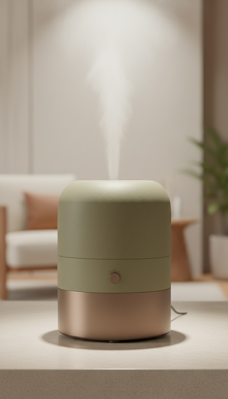 Tabletop Humidifier with Olive Stone Finish